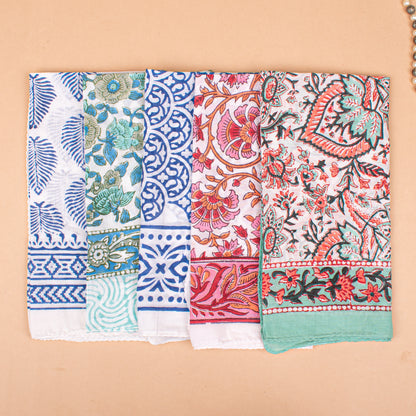 Set of 25 - Bohemian Paisley Cotton Bandana, Hand Block Printed Scarf, Soft Organic Fabric Wrap For Summer, Ideal Unisex Gift, Accessory For Pets & Bikers