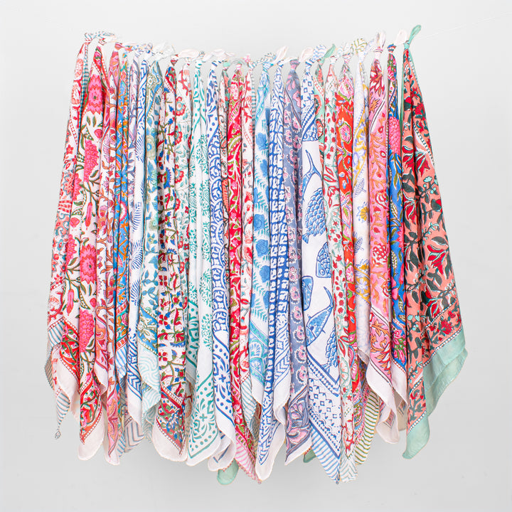 Set of 30 – Paisley Cotton Bandanas | Head Scarf &amp; Hair Wrap