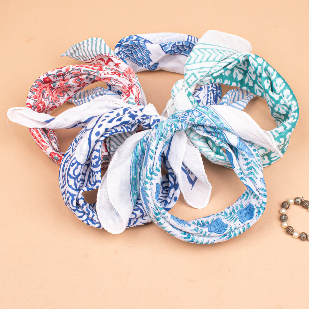 Set of 25 – Paisley Cotton Bandanas | Boho Head Scarf &amp; Hair Wrap