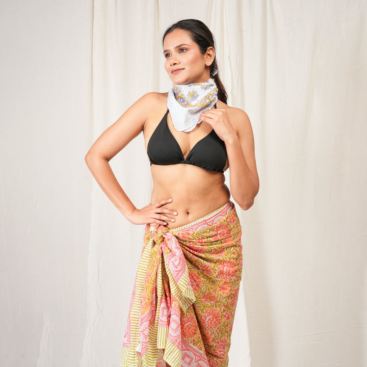 Boho Cotton Gift Set | Scarf &amp; Pouch Combo