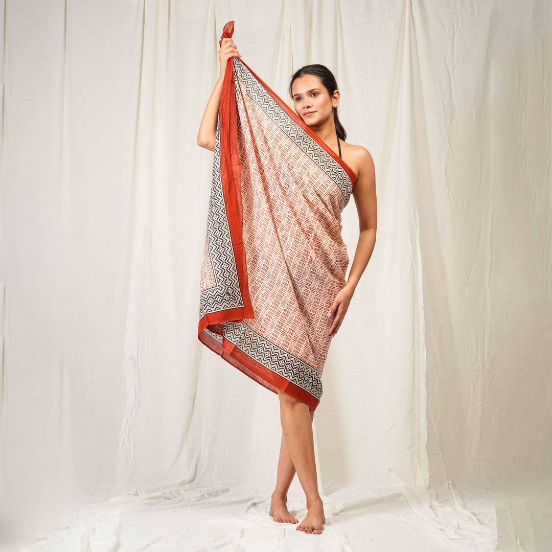 Boho Cotton Sarong | Beach Cover-Up &amp; Wrap Skirt