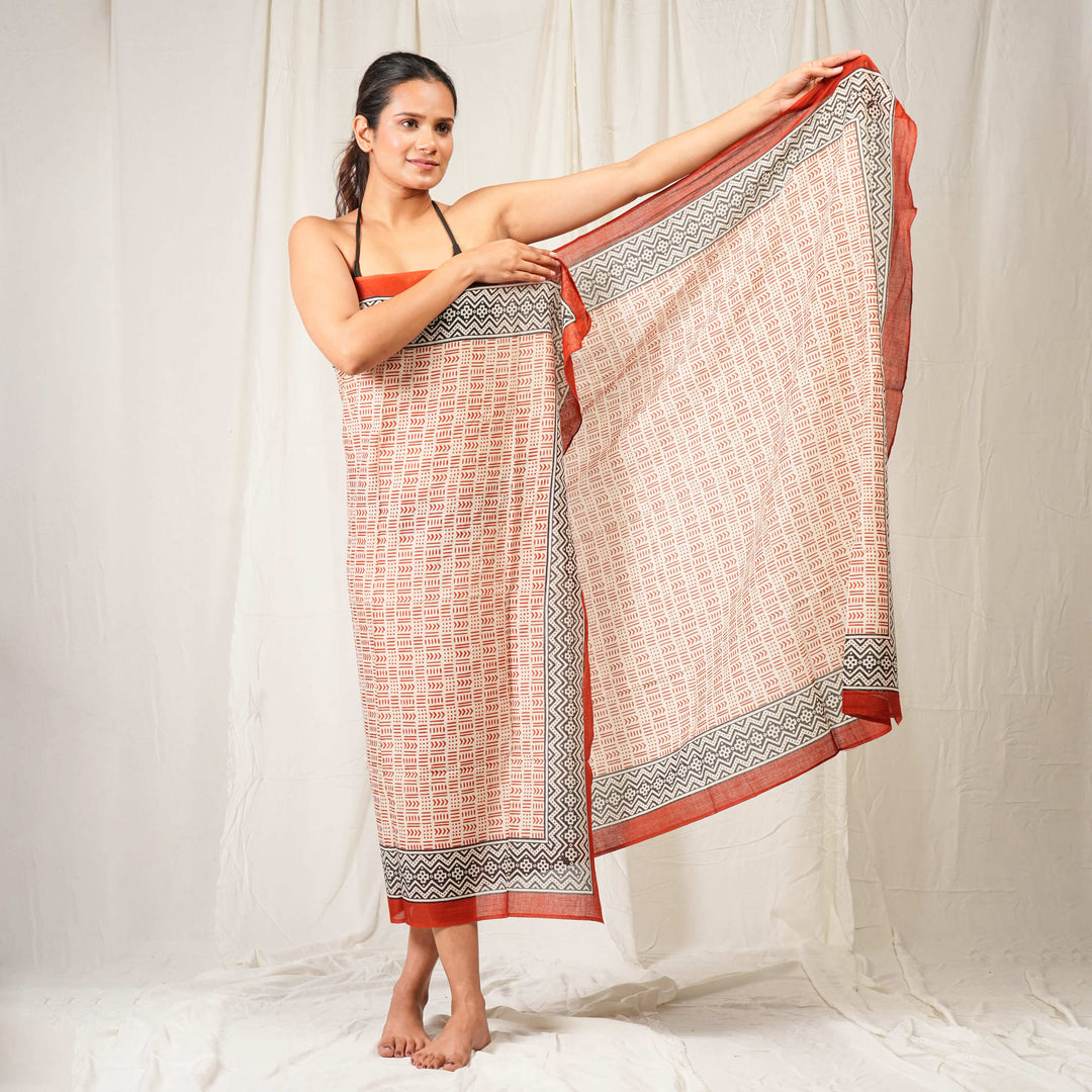 Boho Cotton Sarong | Beach Cover-Up &amp; Wrap Skirt