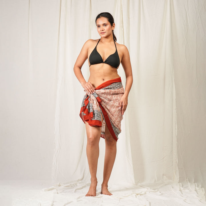 Boho Cotton Sarong | Beach Cover-Up &amp; Wrap Skirt