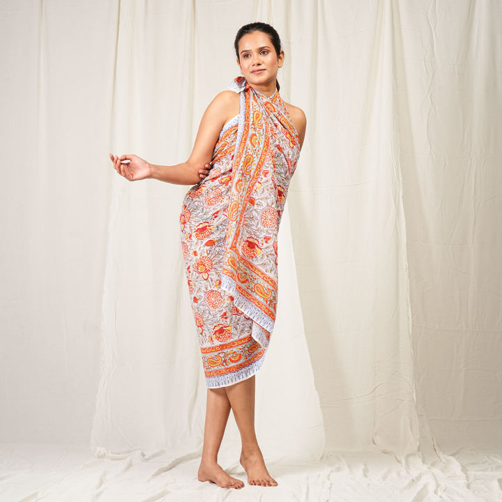Boho Cotton Sarong | Beach Cover-Up &amp; Wrap Skirt