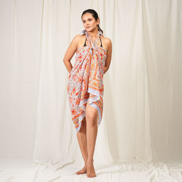 Boho Cotton Sarong | Beach Cover-Up &amp; Wrap Skirt