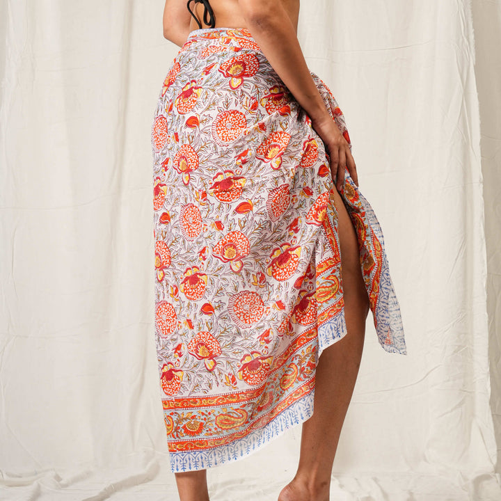 Boho Cotton Sarong | Beach Cover-Up &amp; Wrap Skirt
