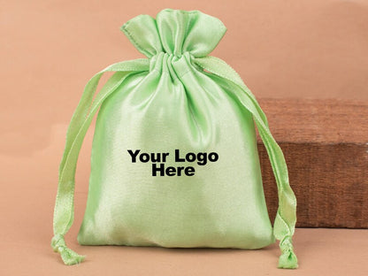 100 Celestial Softness Premium Mint Green Satin Pouches