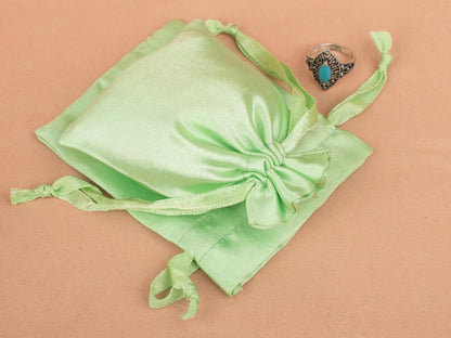 100 Celestial Softness Premium Mint Green Satin Pouches