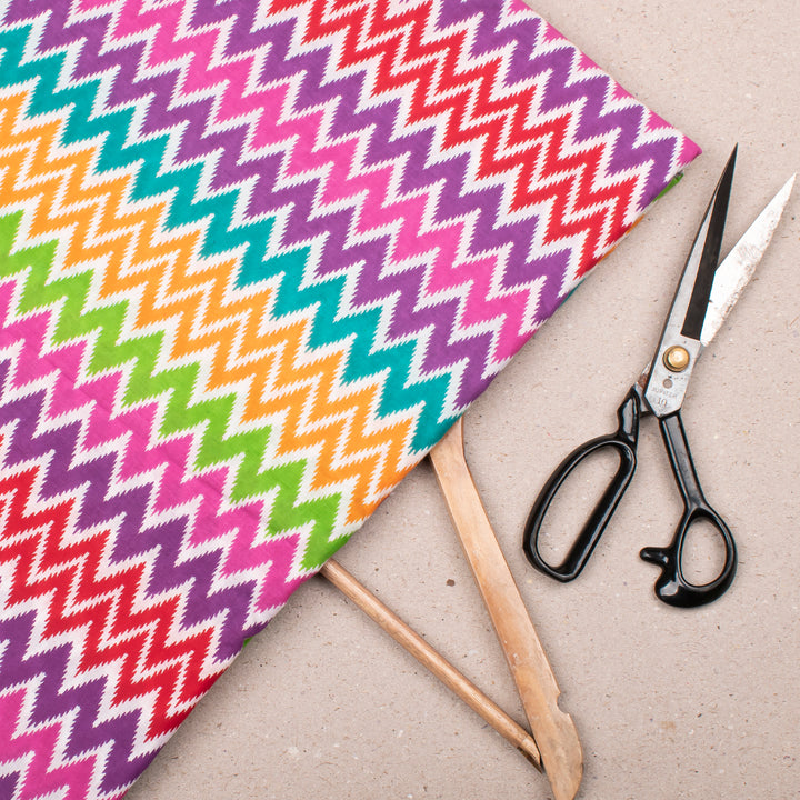 Floral Cotton Fabric by the Yard | Block Print Craft Fabric
