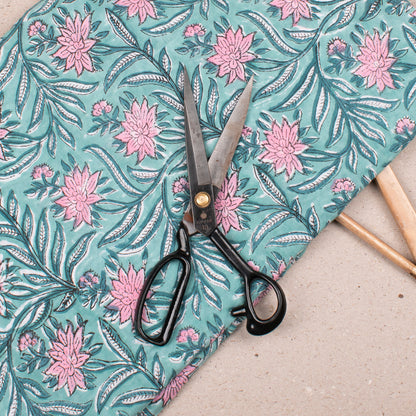 Handcrafted Cotton Fabric, Traditional Block Print Textile For Sewing, Clothing, Patchwork, Quilts, Cushion Covers, Skirts & DIY Crafts