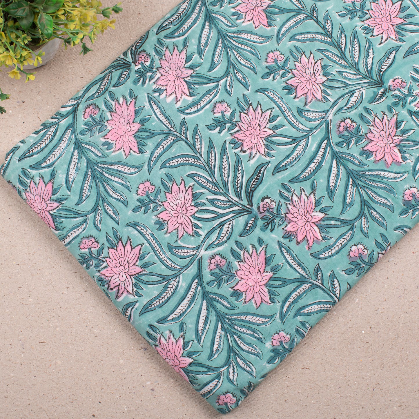 Handcrafted Cotton Fabric, Traditional Block Print Textile For Sewing, Clothing, Patchwork, Quilts, Cushion Covers, Skirts & DIY Crafts