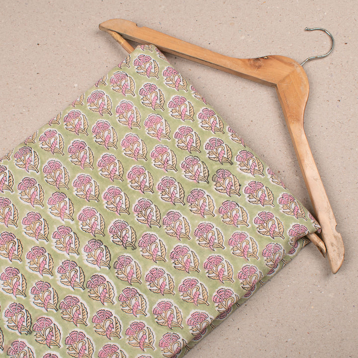 Hand Block Cotton Fabric by the Yard | Block Print Craft Fabric