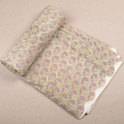 Eco-Friendly Hand Block Print Cotton Fabric, Textile For Sewing, Dressmaking, Cushion Covers, Quilts, And Artistic Clothing & Craft Projects