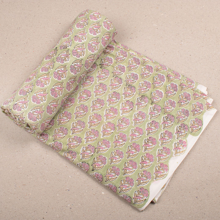Hand Block Cotton Fabric by the Yard | Block Print Craft Fabric