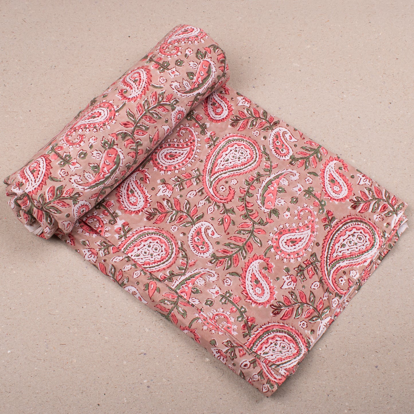 Handmade Block Print Cotton Fabric, Lightweight Material For Dresses, Skirts, Scarves, Quilts & Eco Sewing Projects, Natural Dye Textile