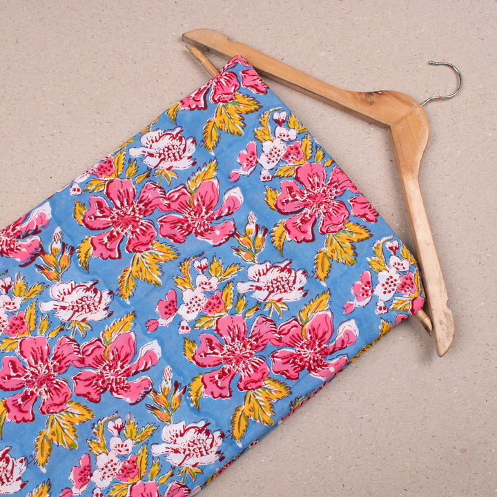Hand Block Cotton Fabric by the Yard | Block Print Craft Fabric