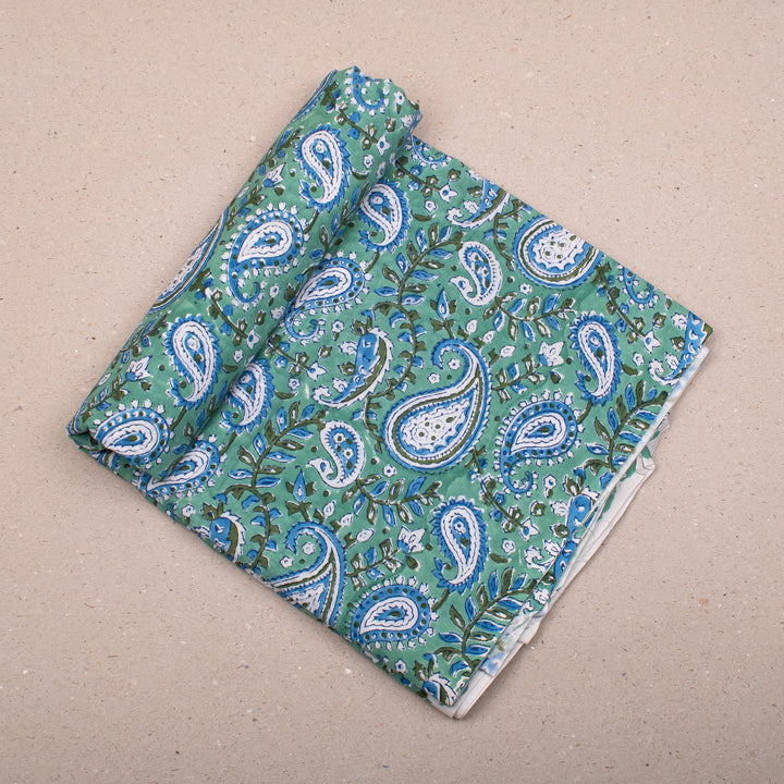 Floral Cotton Fabric by the Yard | Block Print Craft Fabric