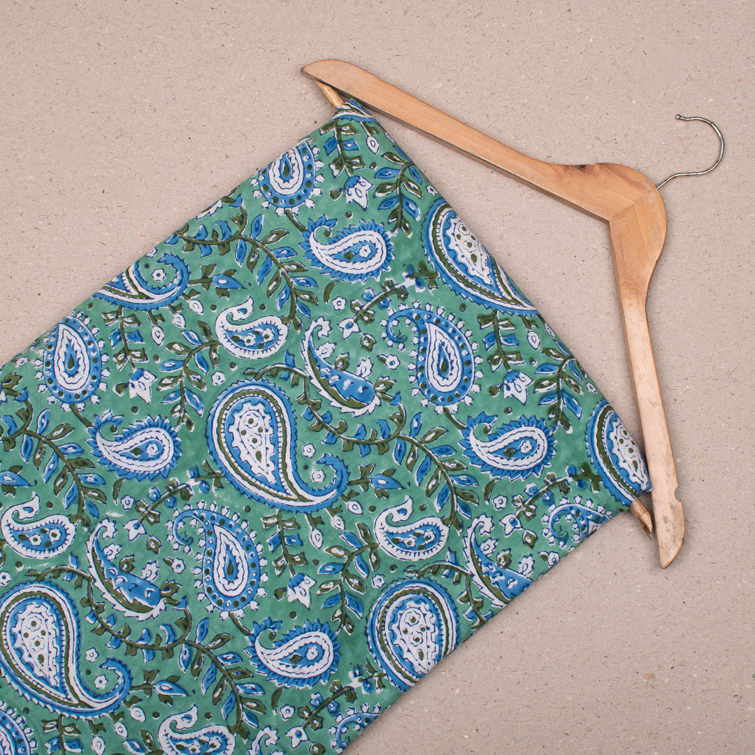 Floral Cotton Fabric by the Yard | Block Print Craft Fabric