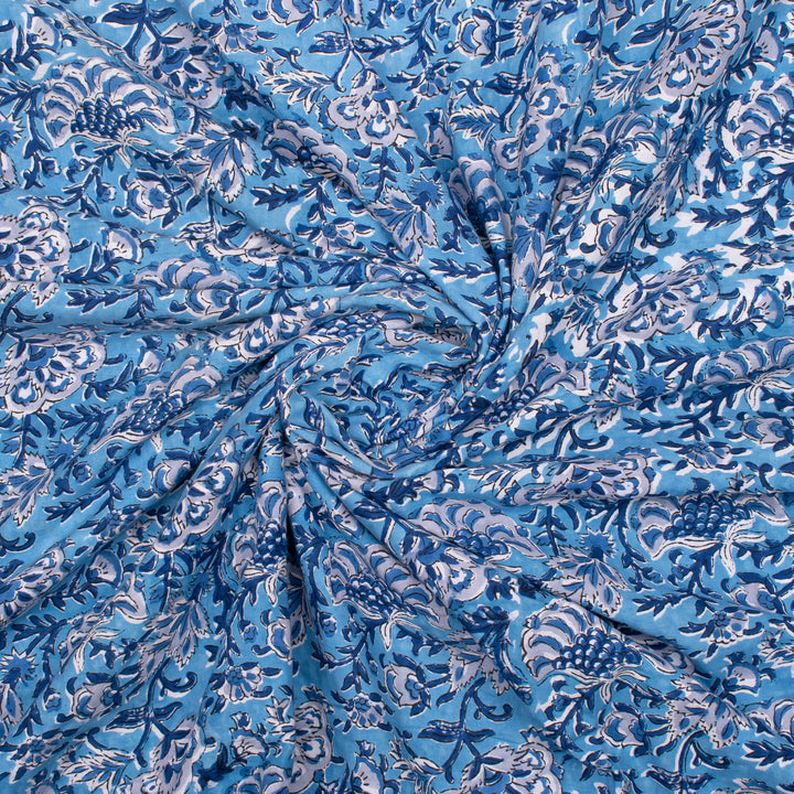 Boho Cotton Fabric by the Yard | Block Print Craft Fabric