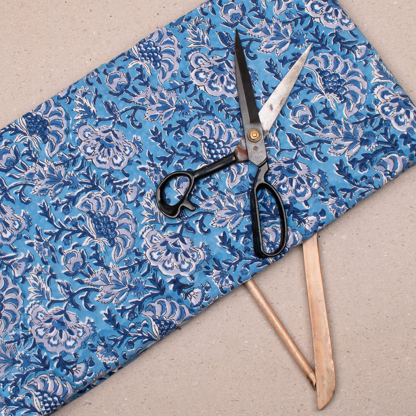 Natural Dye Block Print Cotton Fabric, Vibrant Material For DIY Clothing, Sewing Projects, Pillow Covers, And Boho Home Décor Ideas