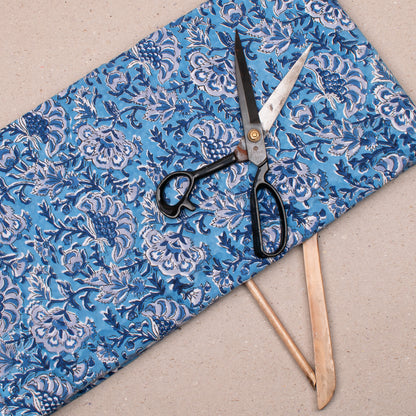 Natural Dye Block Print Cotton Fabric, Vibrant Material For DIY Clothing, Sewing Projects, Pillow Covers, And Boho Home Décor Ideas