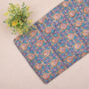 Hand Block Printed Cotton Fabric, Natural Dye Floral Textile For DIY Fashion, Quilts, Cushion Covers, And Artistic Apparel Projects