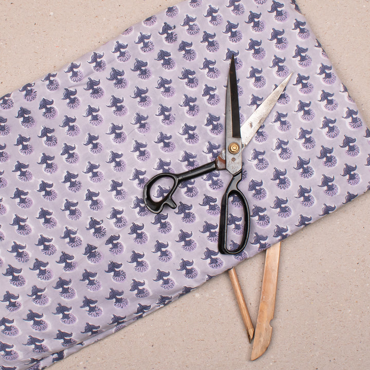 Floral Cotton Fabric by the Yard | Block Print Craft Fabric