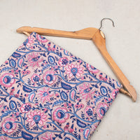 Flower Pattern Hand Block Printed  Fabric