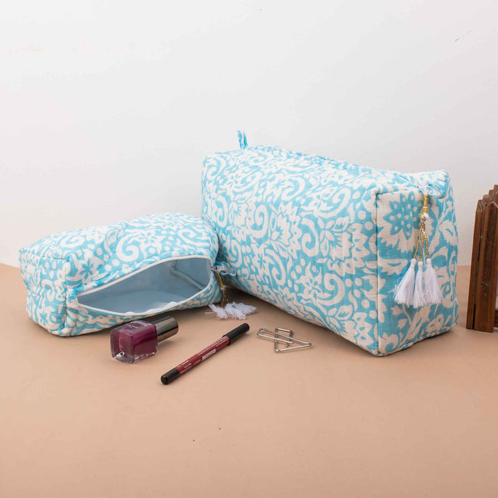 Handmade Makeup Bag | Cotton Cosmetic Pouch &amp; Organizer