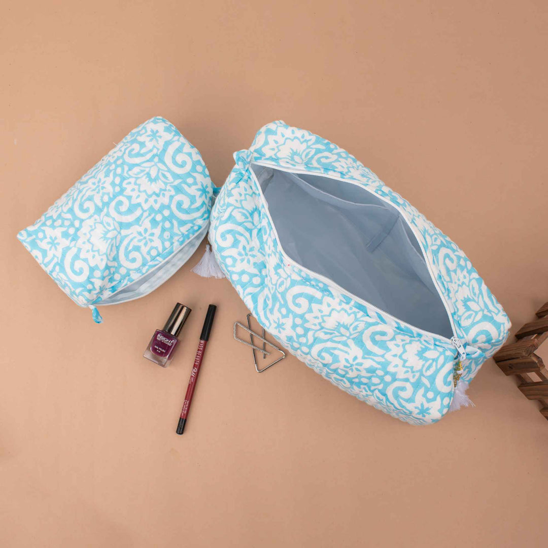 Handmade Makeup Bag | Cotton Cosmetic Pouch &amp; Organizer