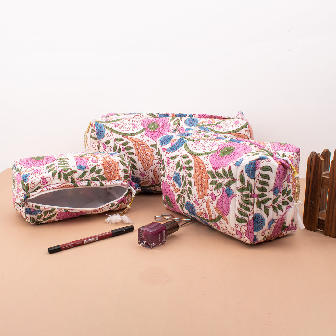 Boho Cotton Gift Set | Scarf, Makeup Bag, Sarong Combo