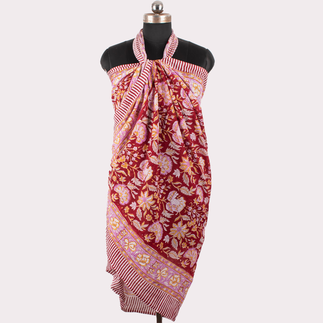 Handmade Cotton Gift Set | Makeup Bag, Sarong Combo
