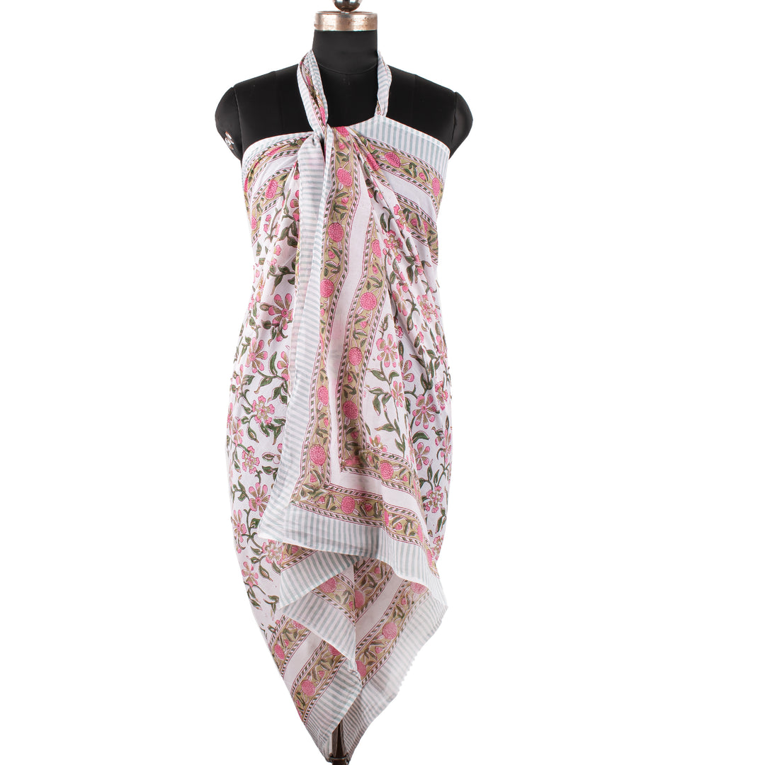 Boho Cotton Gift Set | Scarf, Makeup Bag, Sarong Combo
