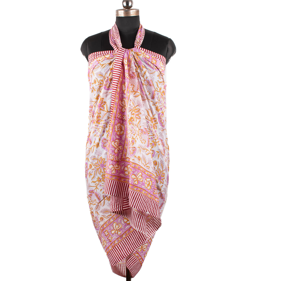 Boho Cotton Sarong | Beach Cover-Up &amp; Wrap Skirt
