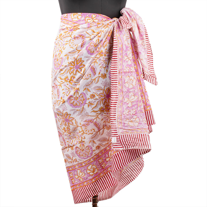 Boho Cotton Sarong | Beach Cover-Up &amp; Wrap Skirt