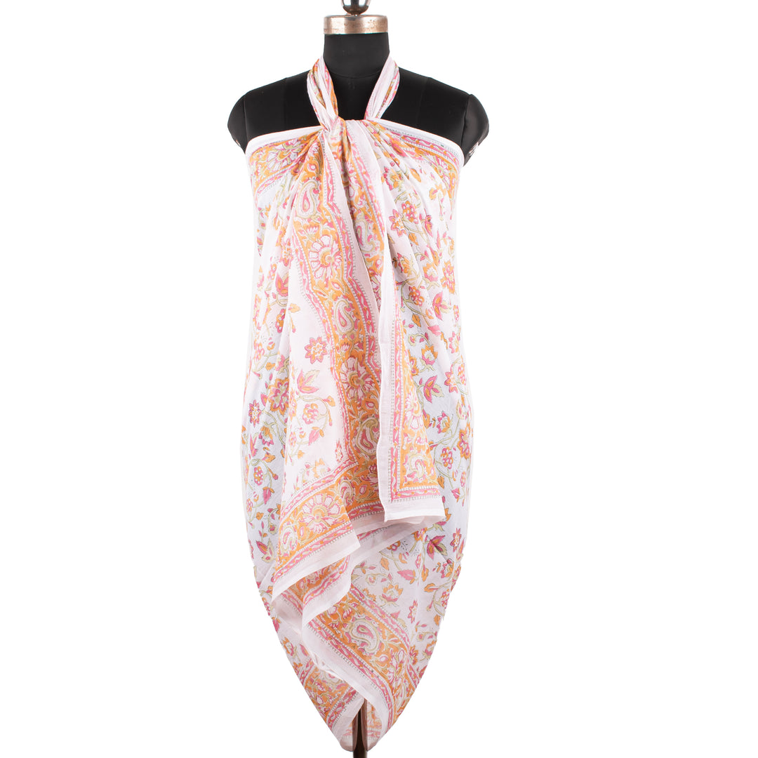 Boho Cotton Sarong | Beach Cover-Up &amp; Wrap Skirt