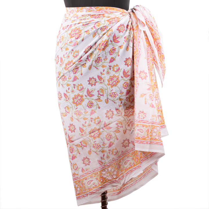 Boho Cotton Sarong | Beach Cover-Up &amp; Wrap Skirt
