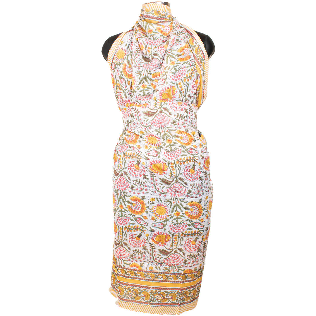 Boho Cotton Sarong | Beach Cover-Up &amp; Wrap Skirt