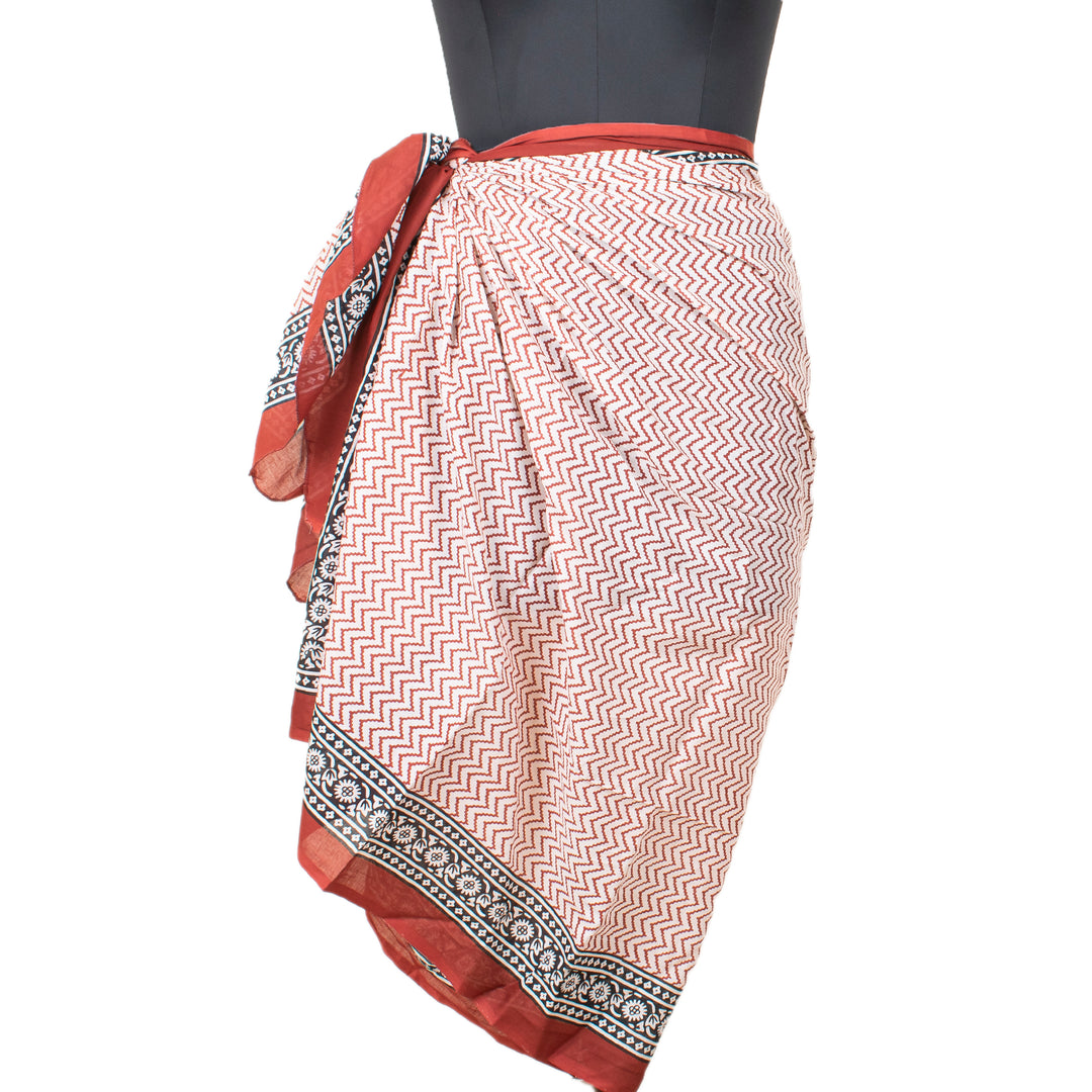 Boho Cotton Sarong | Beach Cover-Up &amp; Wrap Skirt