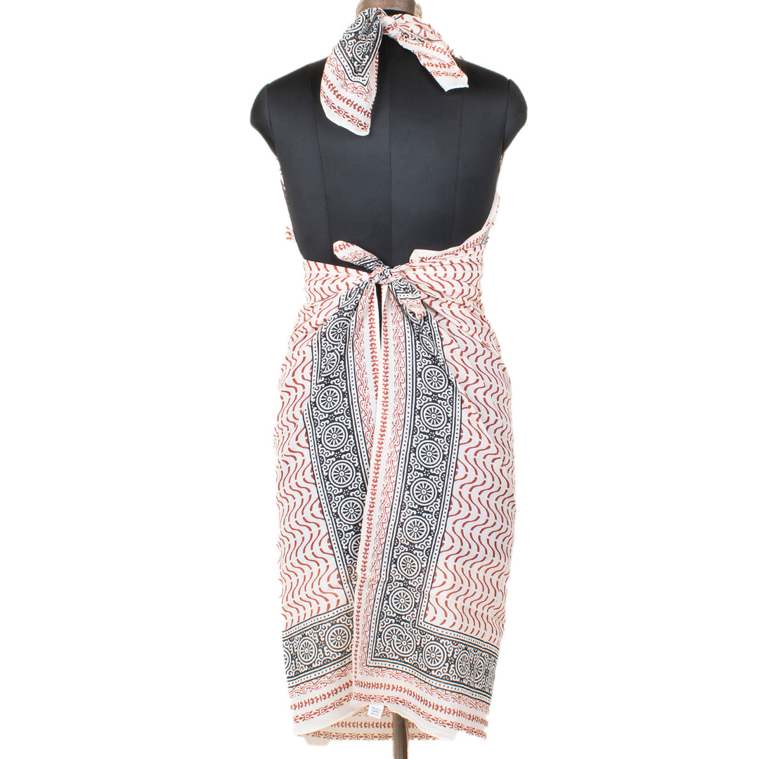 Boho Cotton Sarong | Beach Cover-Up &amp; Wrap Skirt