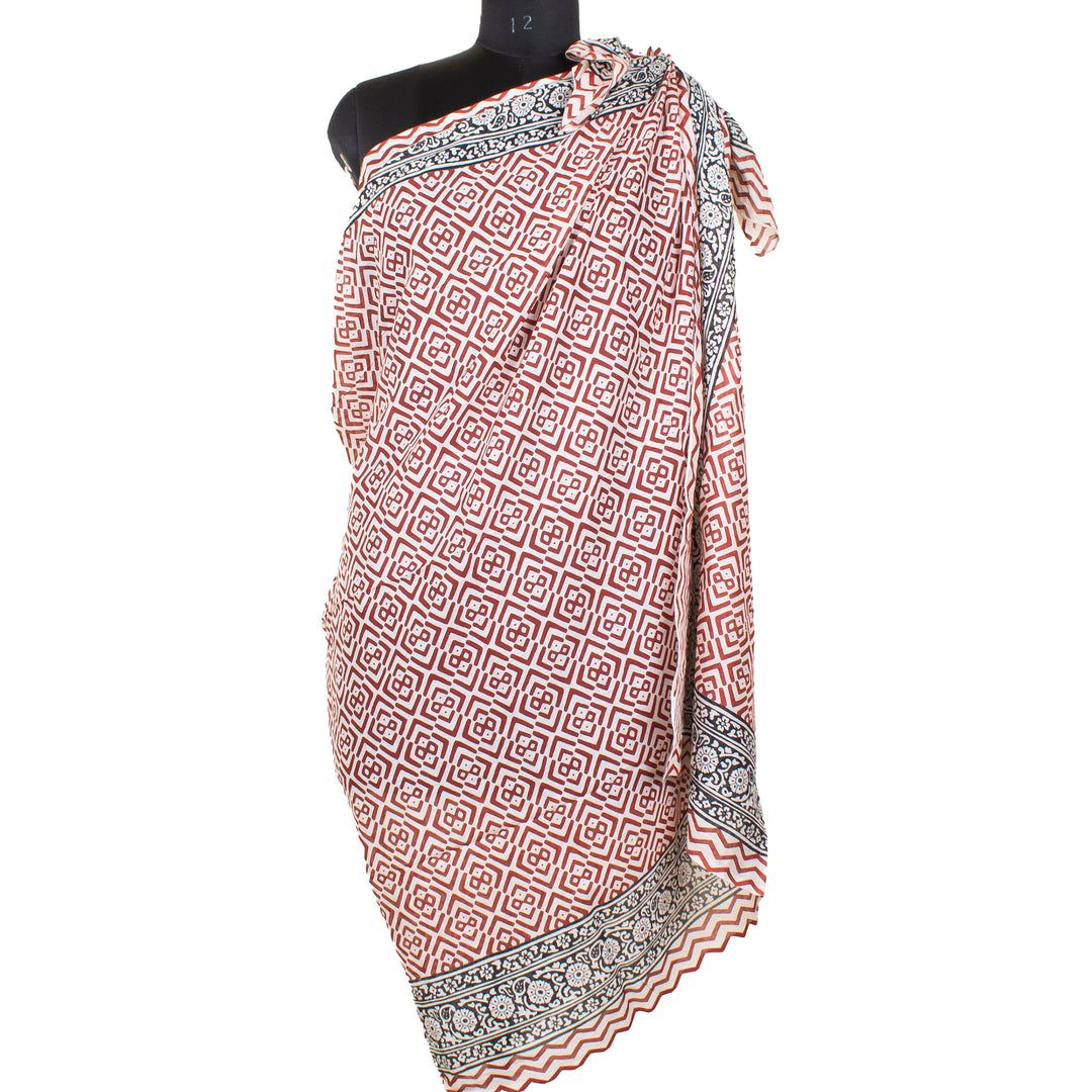 Boho Cotton Sarong | Beach Cover-Up &amp; Wrap Skirt