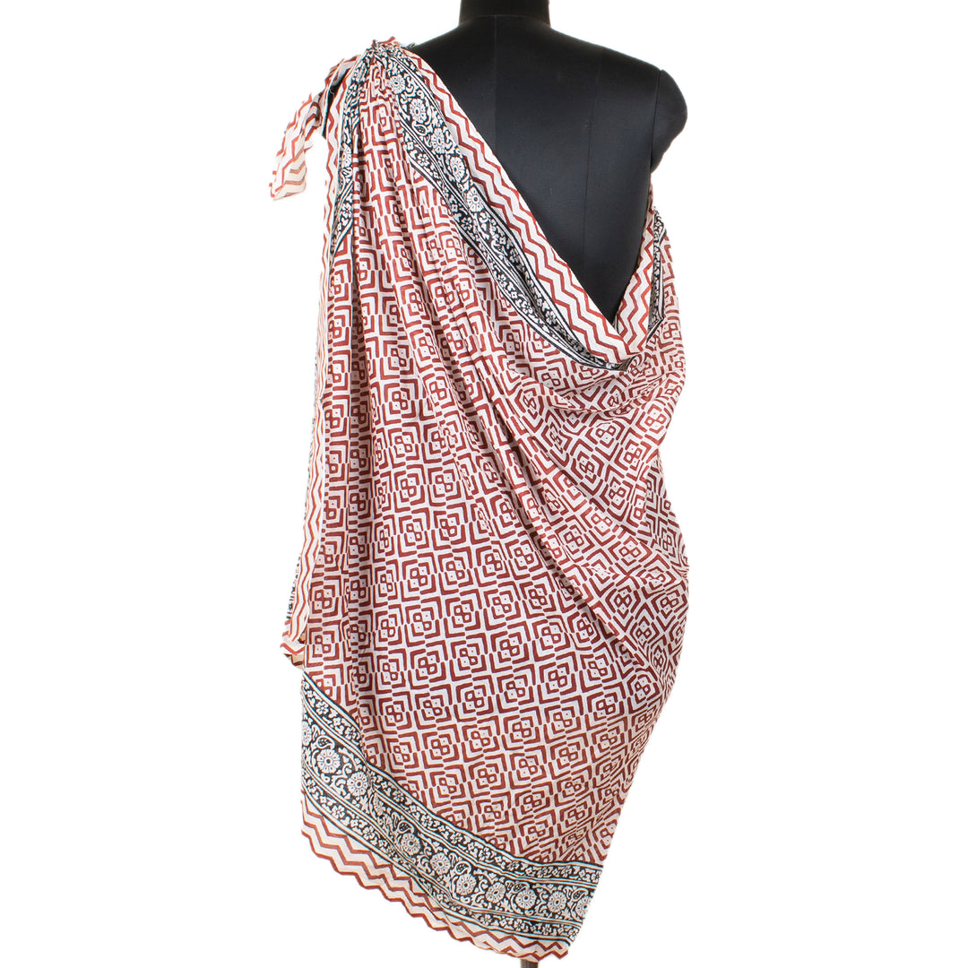 Boho Cotton Sarong | Beach Cover-Up &amp; Wrap Skirt