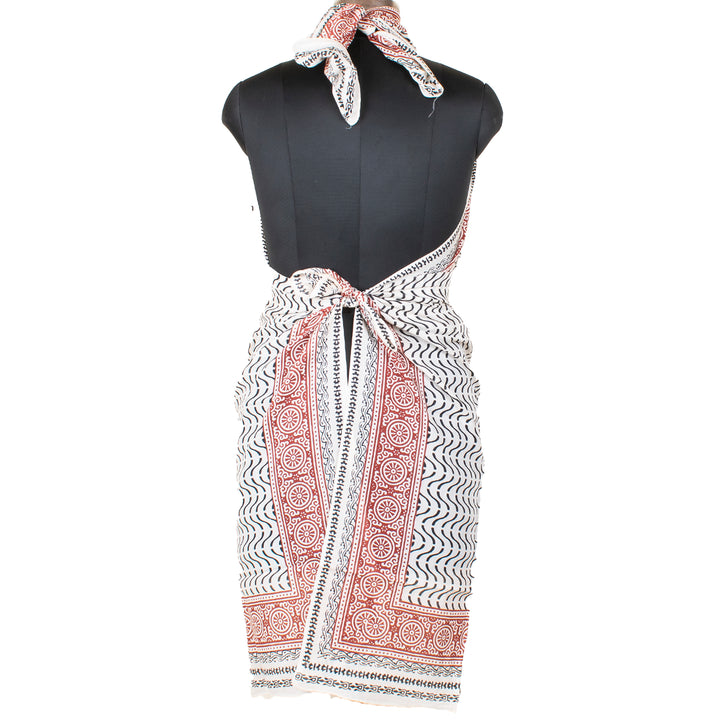 Boho Cotton Sarong | Beach Cover-Up &amp; Wrap Skirt