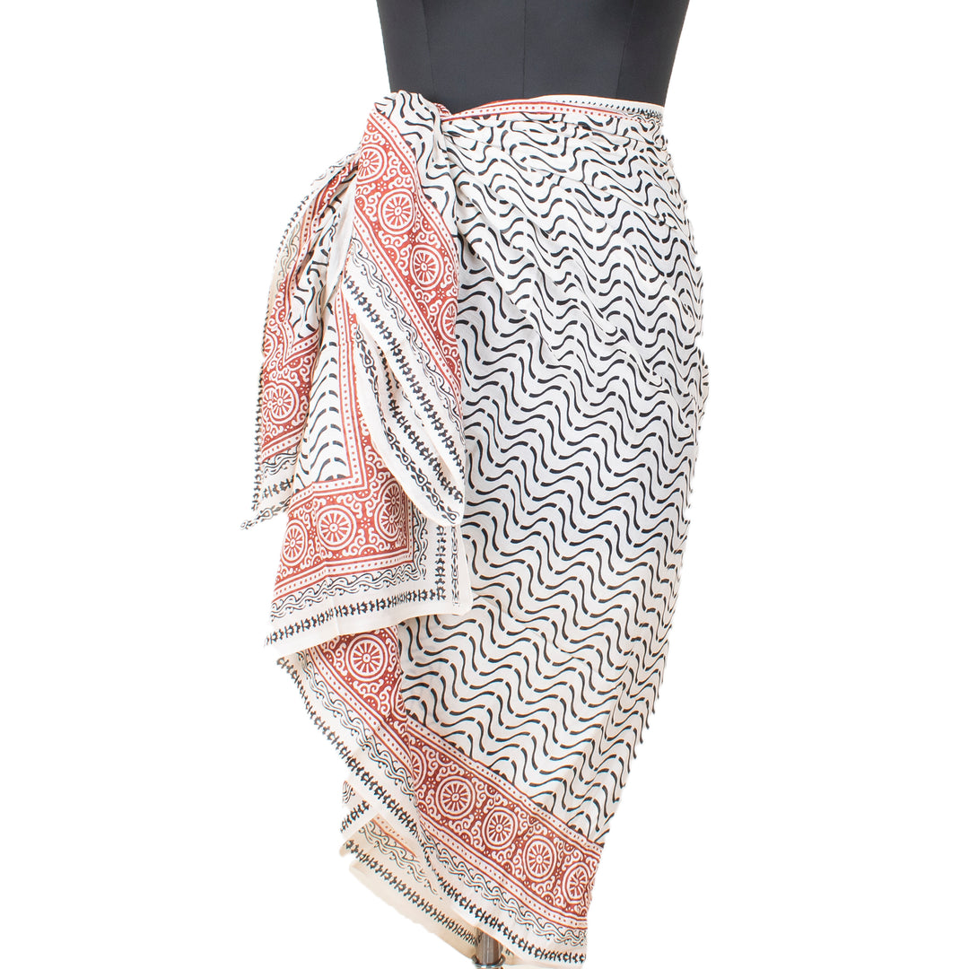 Boho Cotton Sarong | Beach Cover-Up &amp; Wrap Skirt