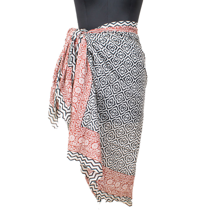 Boho Cotton Sarong | Beach Cover-Up &amp; Wrap Skirt
