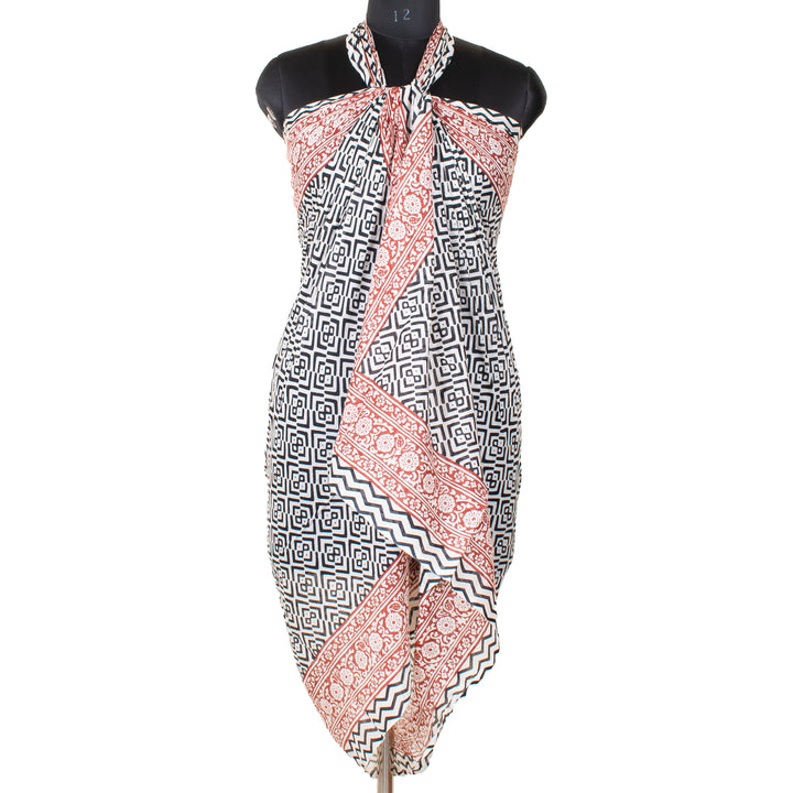 Boho Cotton Sarong | Beach Cover-Up &amp; Wrap Skirt