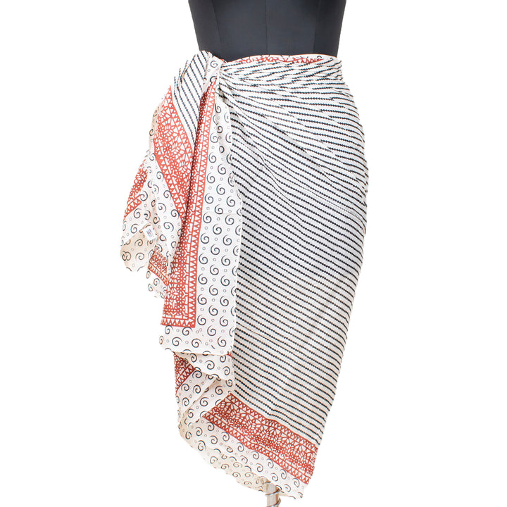 Boho Cotton Sarong | Beach Cover-Up &amp; Wrap Skirt