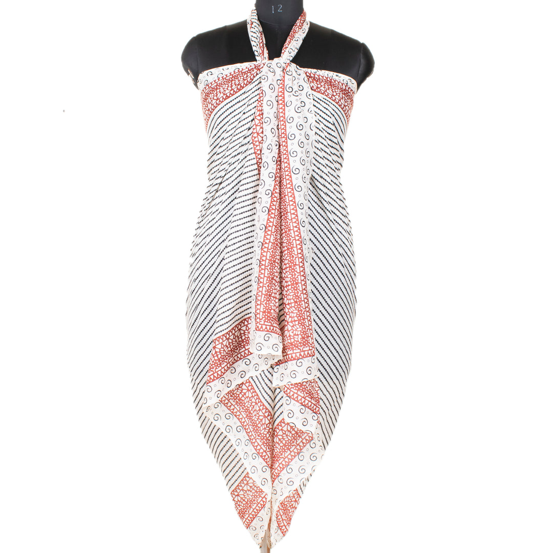 Boho Cotton Sarong | Beach Cover-Up &amp; Wrap Skirt