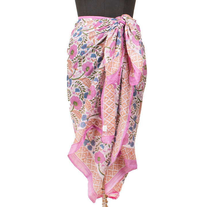 Boho Cotton Sarong | Beach Cover-Up &amp; Wrap Skirt