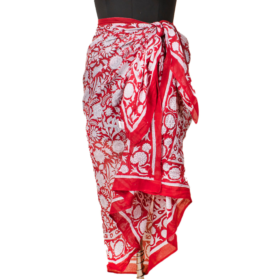 Boho Cotton Sarong | Beach Cover-Up &amp; Wrap Skirt